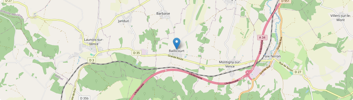 Raillicourt - Carte