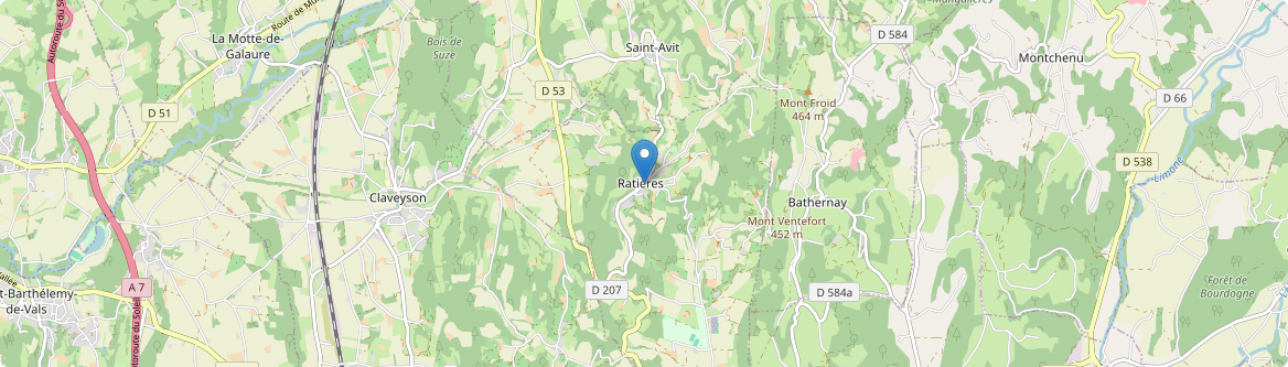 Ratières - Carte
