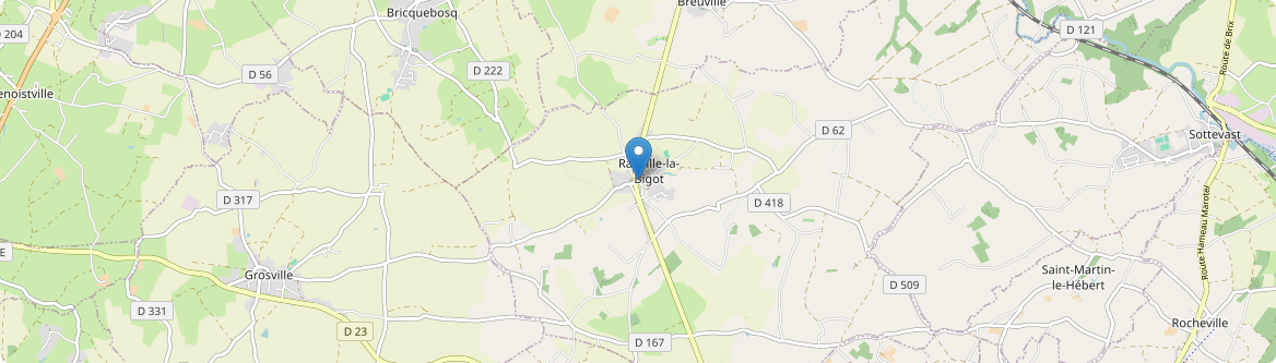 Rauville-la-Bigot - Carte