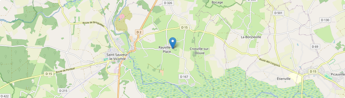 Rauville-la-Place - Carte
