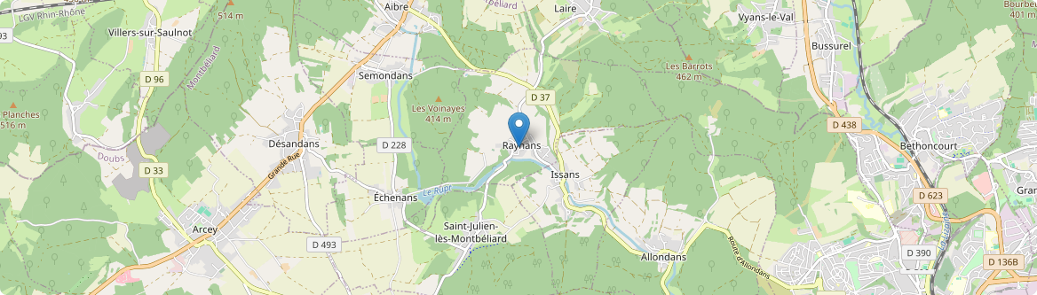 Raynans - Carte