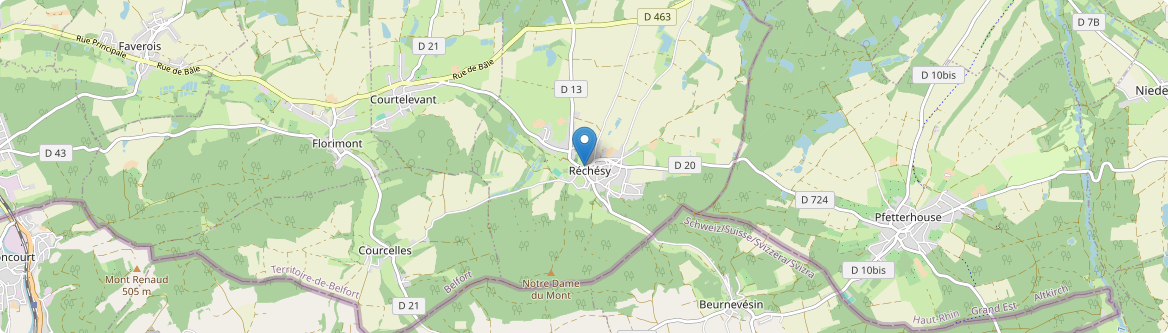 Réchésy - Carte