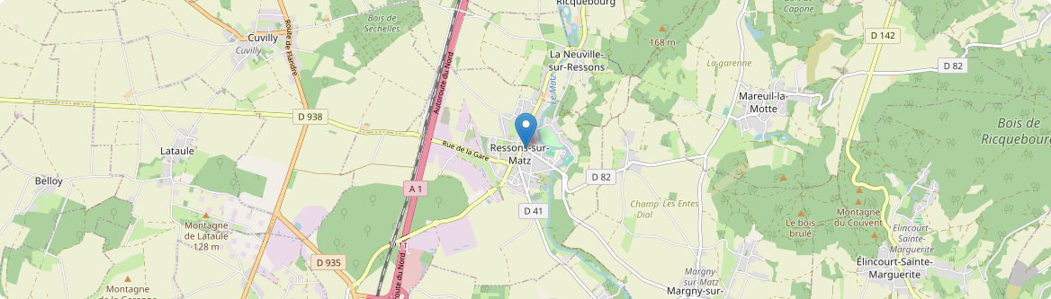 Ressons-sur-Matz - Carte