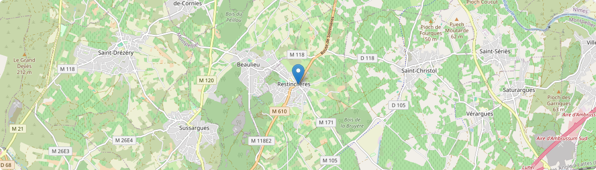 Restinclières - Carte
