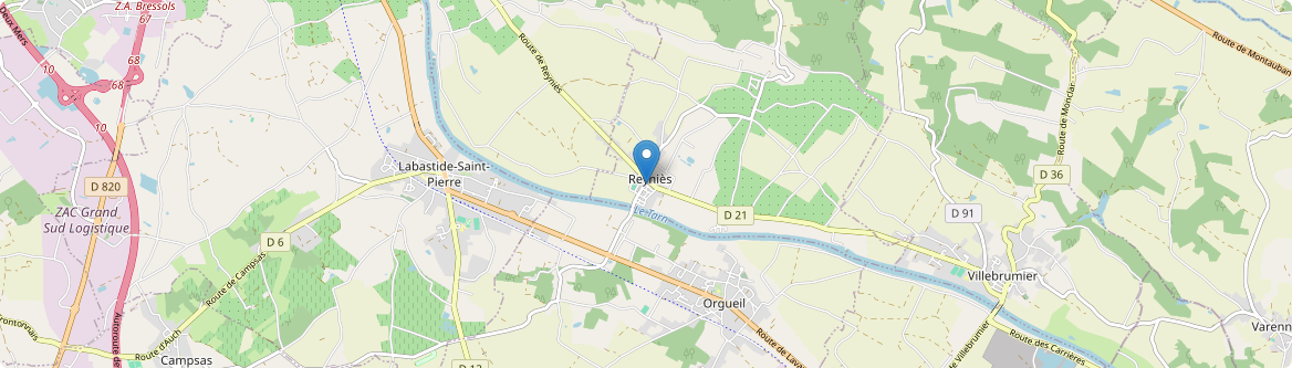 Reyniès - Carte