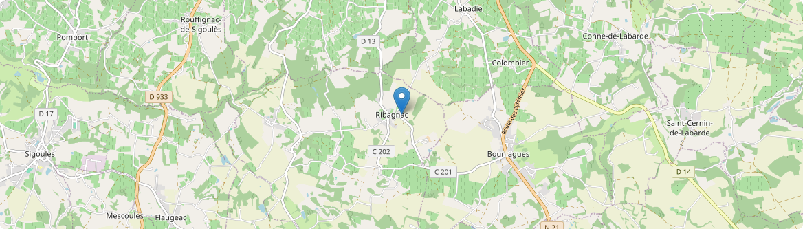 Ribagnac - Carte