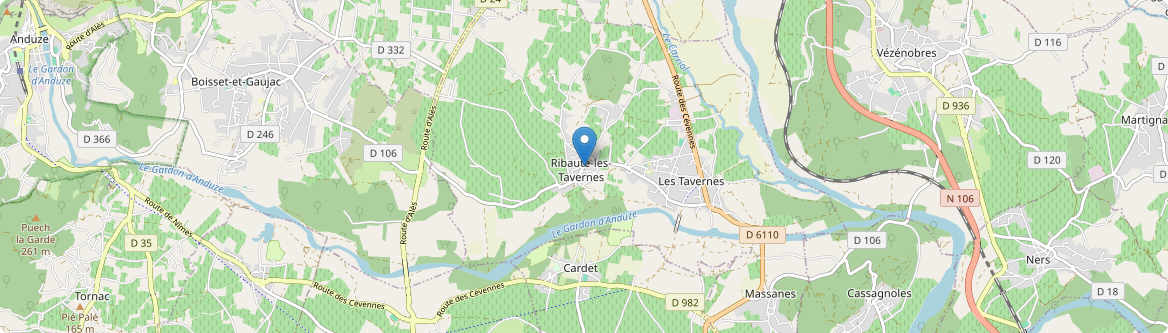 Ribaute-les-Tavernes - Carte