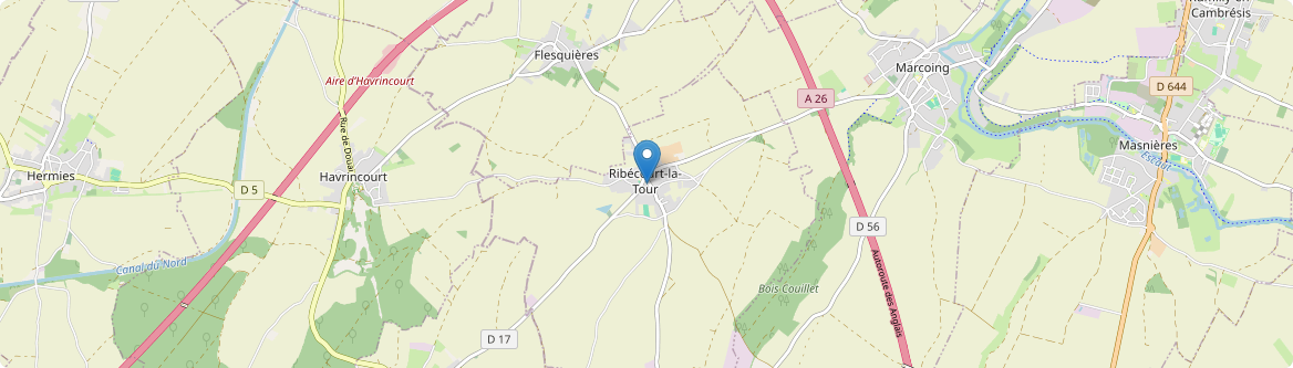 Ribécourt-la-Tour - Carte