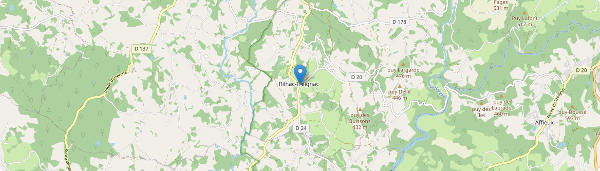 Rilhac-Treignac - Carte