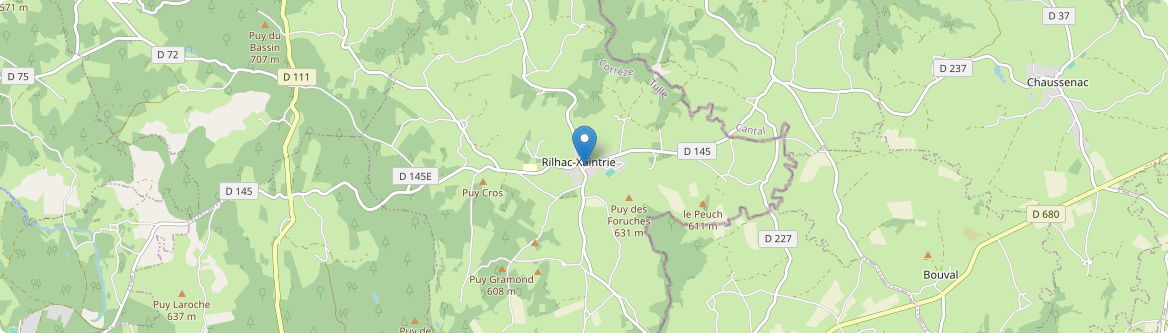 Rilhac-Xaintrie - Carte