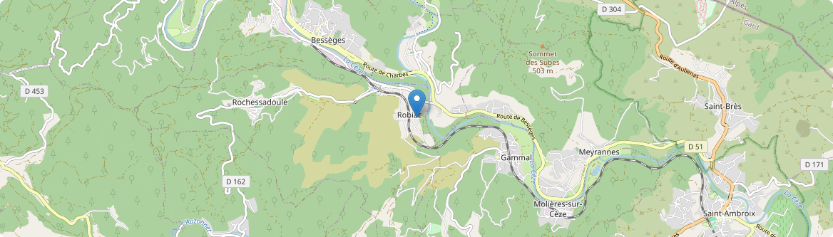 Robiac-Rochessadoule - Carte