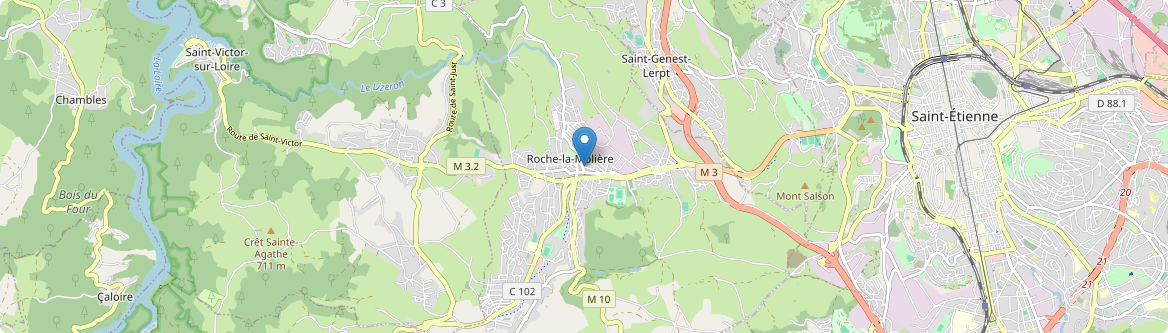 Roche-la-Molière - Carte