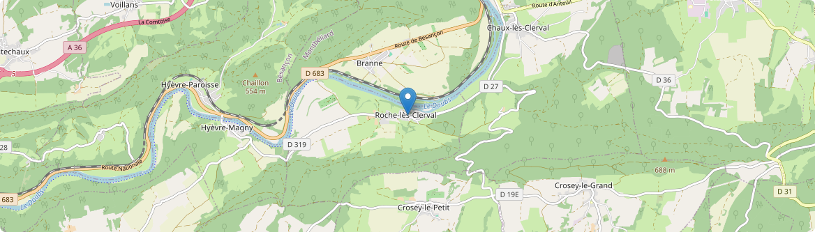 Roche-lès-Clerval - Carte
