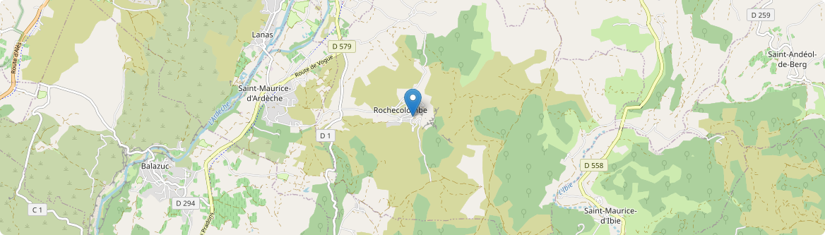 Rochecolombe - Carte