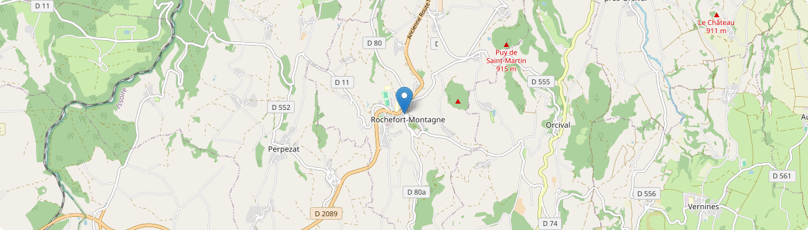 Rochefort-Montagne - Carte