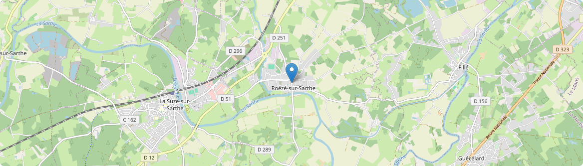 Roézé-sur-Sarthe - Carte