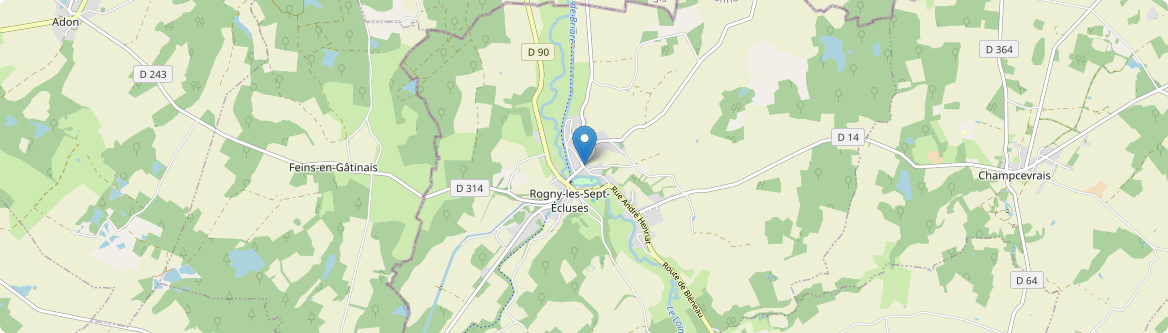 Rogny-les-Sept-Écluses - Carte