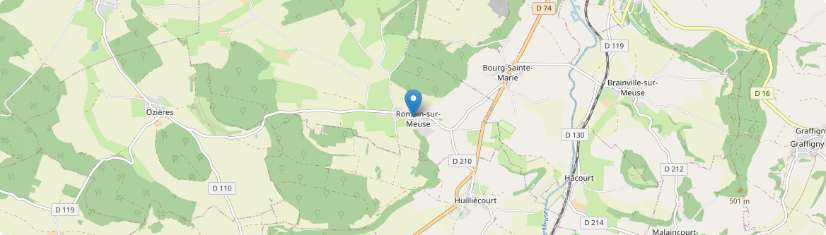 Romain-sur-Meuse - Carte