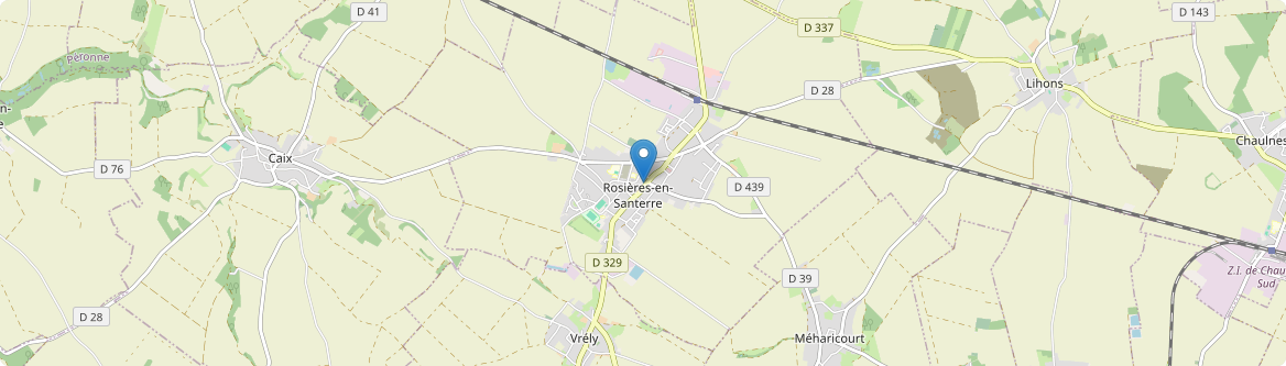Rosières-en-Santerre - Carte