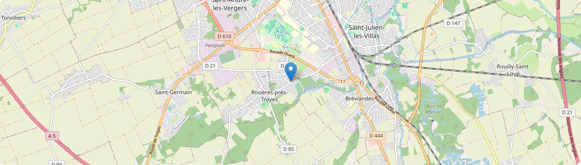 Rosières-près-Troyes - Carte