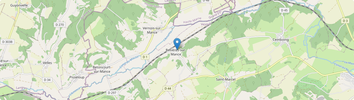 Rosières-sur-Mance - Carte