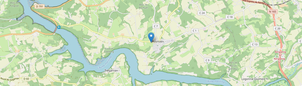 Rosnoën - Carte