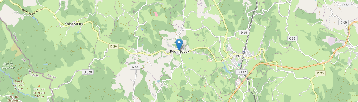 Roumégoux - Carte