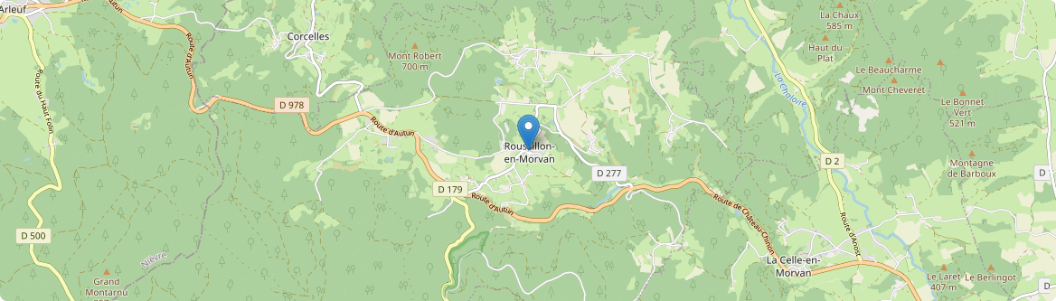 Roussillon-en-Morvan - Carte