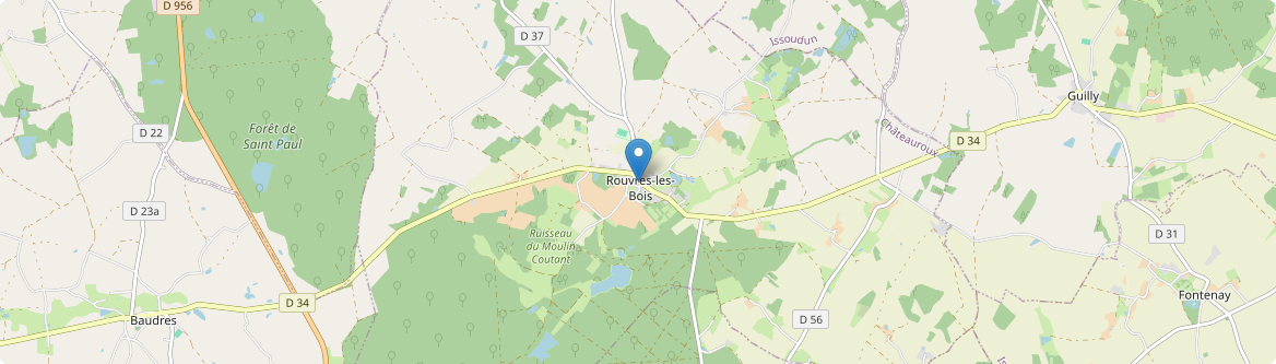 Rouvres-les-Bois - Carte