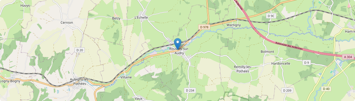 Rouvroy-sur-Audry - Carte