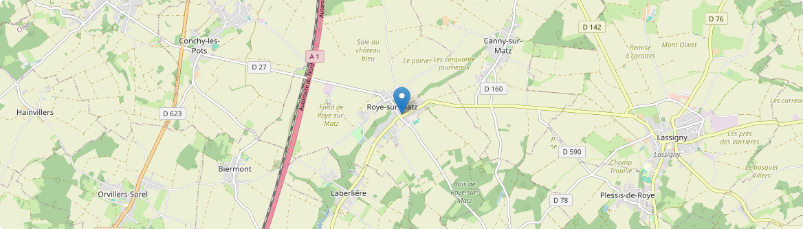 Roye-sur-Matz - Carte