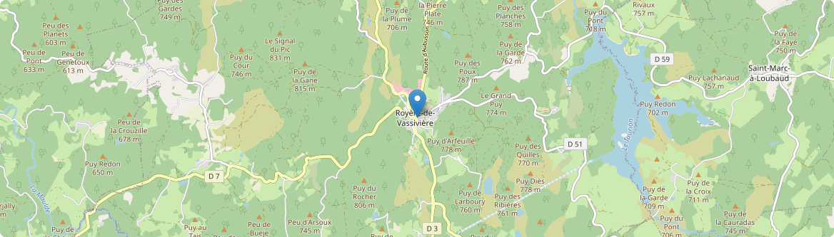 Royère-de-Vassivière - Carte