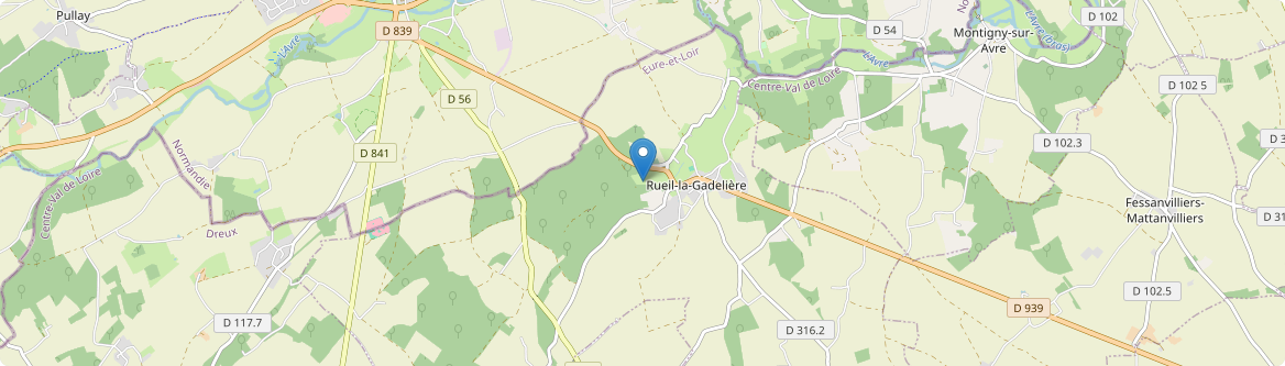 Rueil-la-Gadelière - Carte