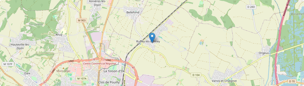 Ruffey-lès-Echirey - Carte