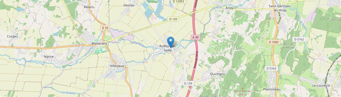Ruffey-sur-Seille - Carte