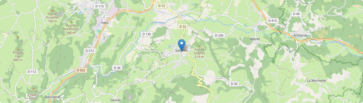 Saignes - Carte