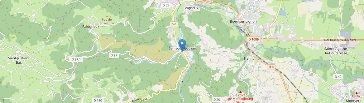 Sail-sous-Couzan - Carte