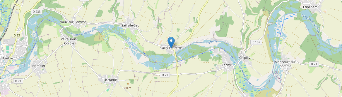 Sailly-Laurette - Carte