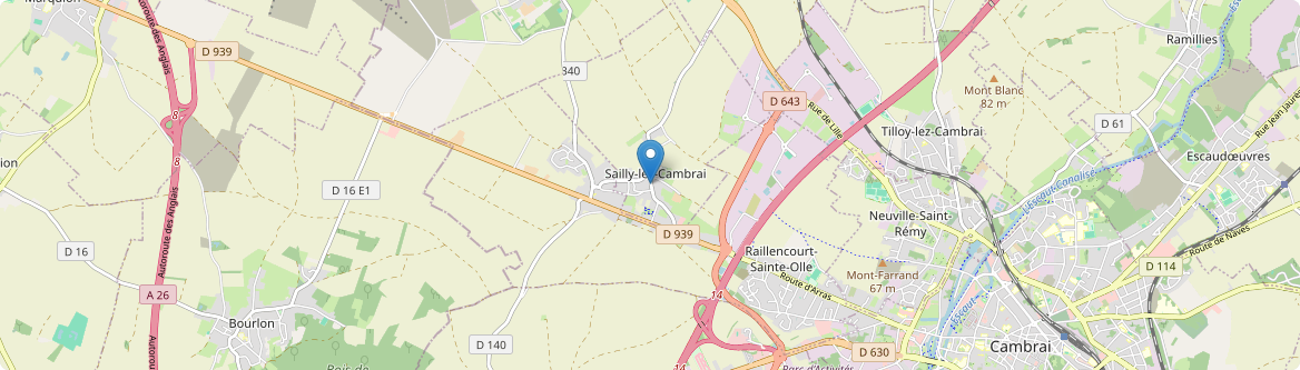 Sailly-lez-Cambrai - Carte