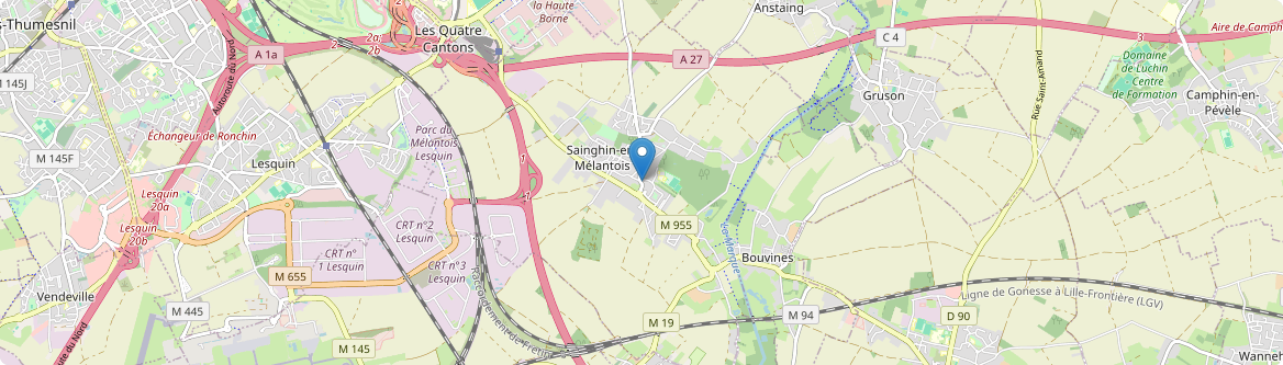 Sainghin-en-Mélantois - Carte