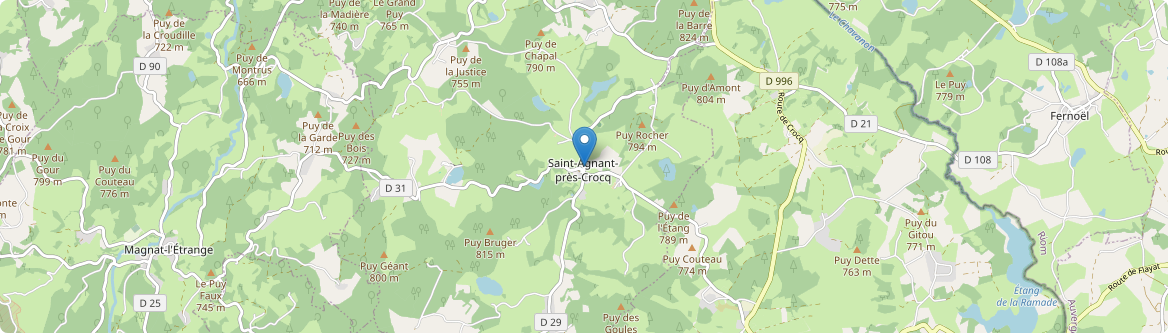 Saint-Agnant-près-Crocq - Carte