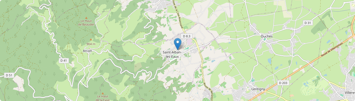Saint-Alban-les-Eaux - Carte