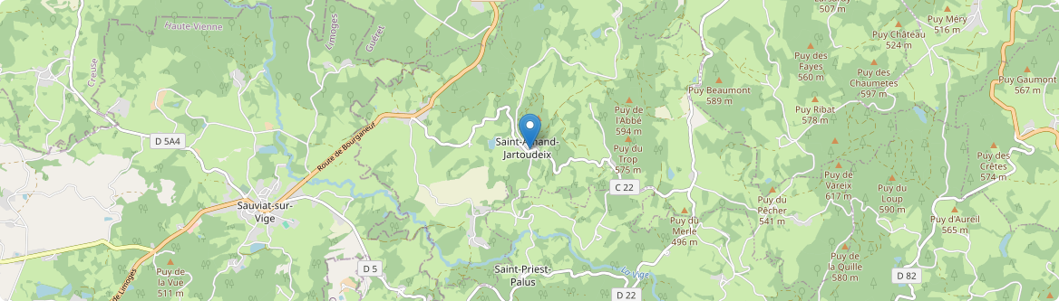 Saint-Amand-Jartoudeix - Carte