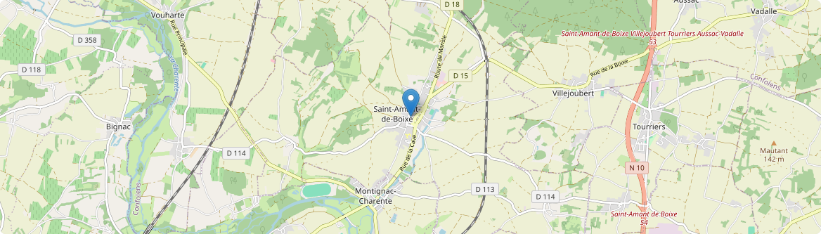 Saint-Amant-de-Boixe - Carte
