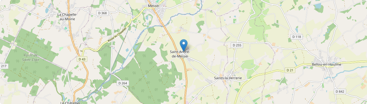Saint-André-de-Messei - Carte