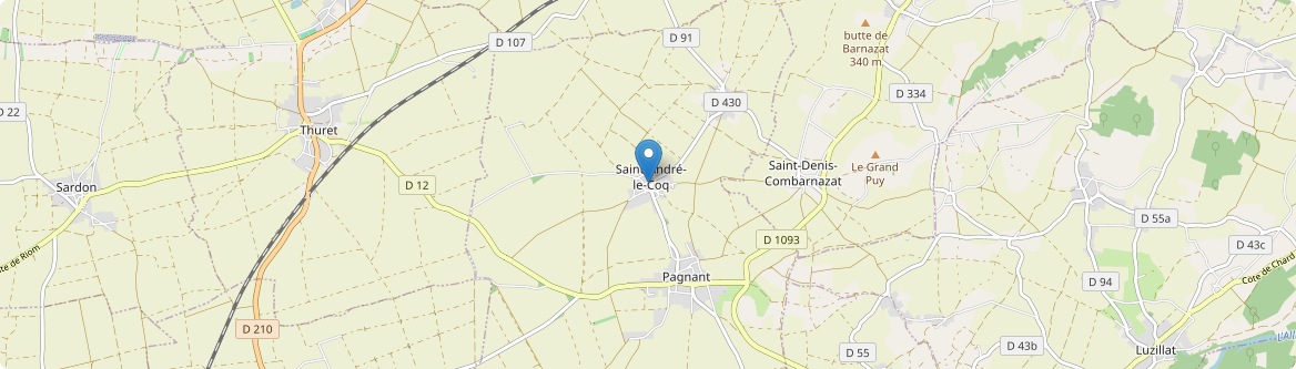 Saint-André-le-Coq - Carte