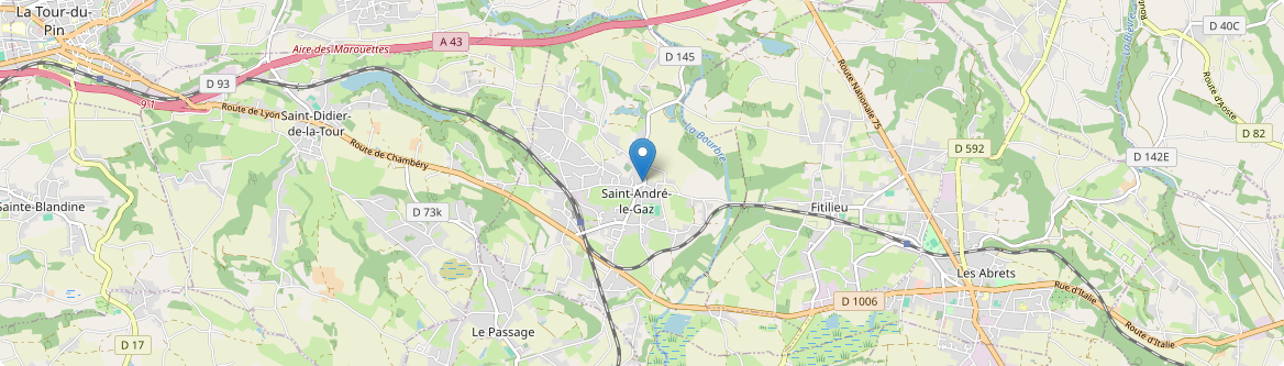 Saint-André-le-Gaz - Carte