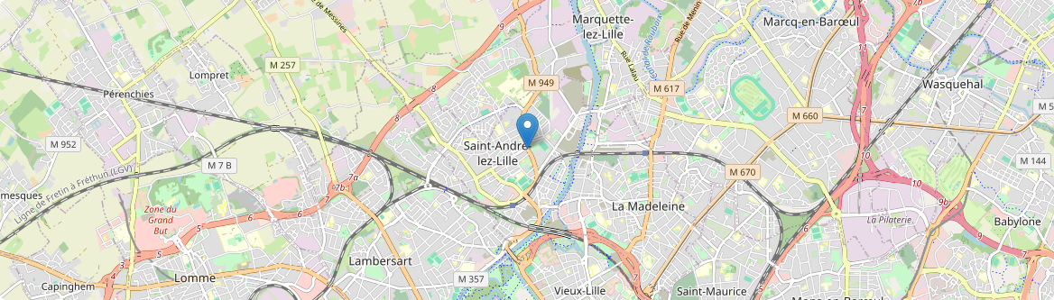 Saint-André-lez-Lille - Carte