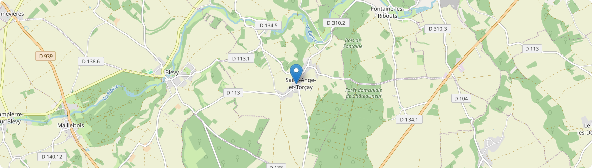 Saint-Ange-et-Torçay - Carte