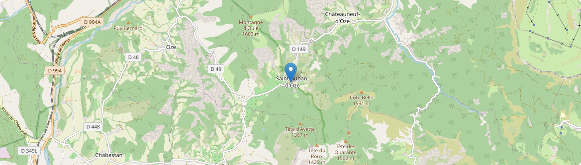 Saint-Auban-d'Oze - Carte